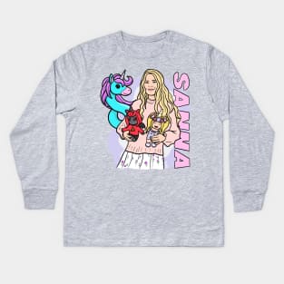 Sanna with Plushies Kids Long Sleeve T-Shirt